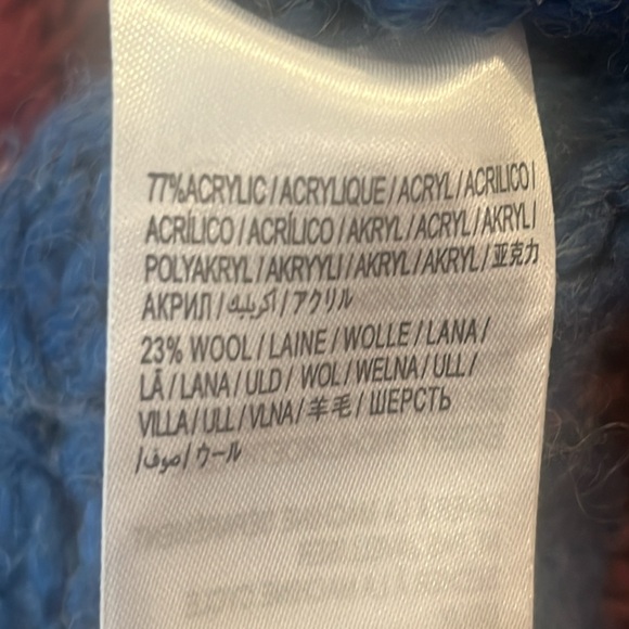 Farm Rio  Chunky Rainbow Stripe Colorblocked Chunky Cardigan Small - Picture 11 of 12